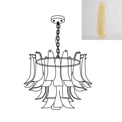 Murano Glass Leaf Chandelier