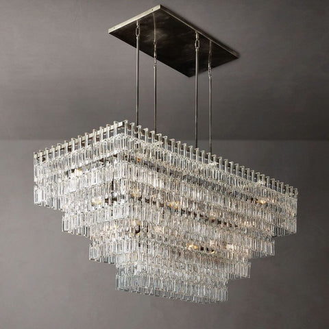 Nigel Rectangle Tiered Chandelier 71''W