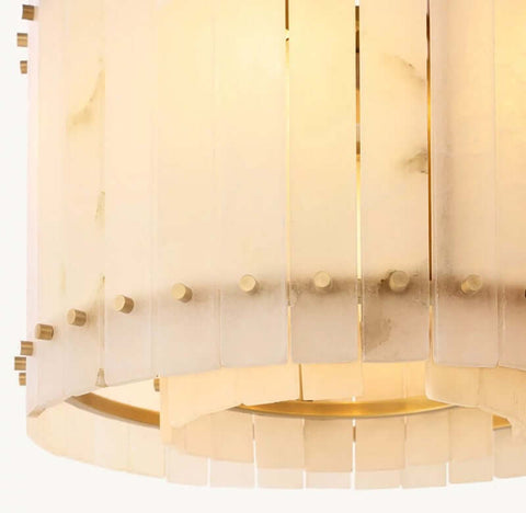 Aurelius Alabaster Round Chandelier 22''