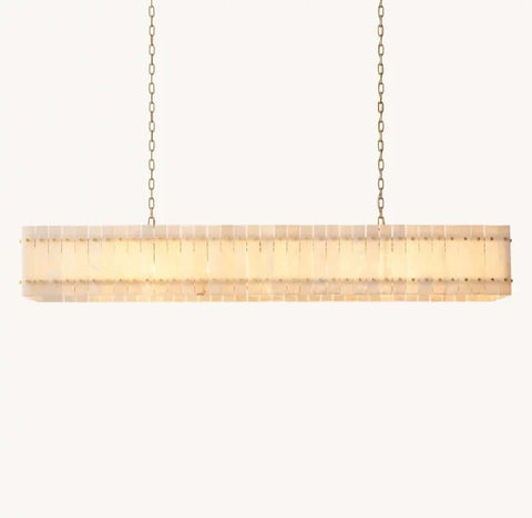 Aurelius Alabaster Linear Chandelier 72''