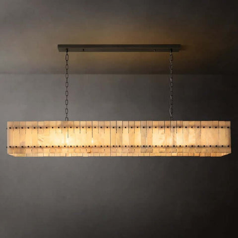 Aurelius Alabaster Linear Chandelier 72''