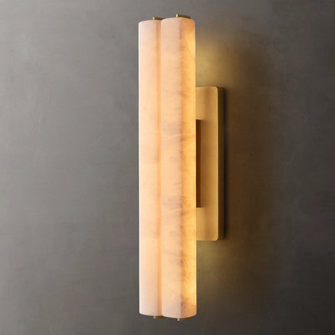 Audon Alabaster Double Sconce