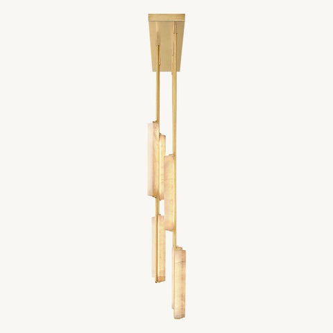 Audon Alabaster Linear Chandelier 54"