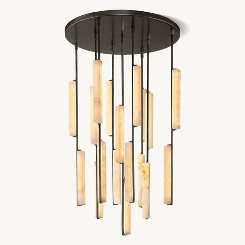Audon Alabaster Round Chandelier 40"