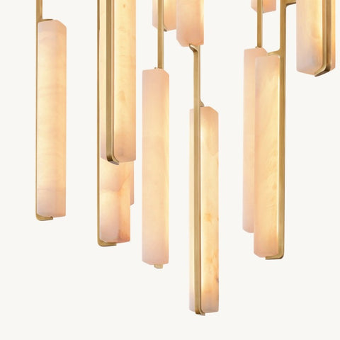 Audon Alabaster Round Chandelier 56"