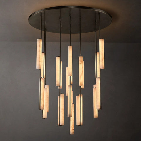 Audon Alabaster Round Chandelier 56"