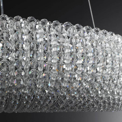 Halo Crystal Round LED Chandelier 41''