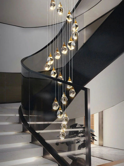 Custom Nicole Crystal Staircase Chandelier 36''