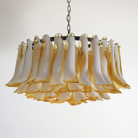 Petal Amber Murano Glass Chandelier