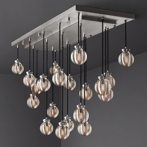 Pearl Rectangle Chandelier 54"