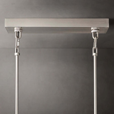 Samurai Clear Rectangle Chandelier 59"W
