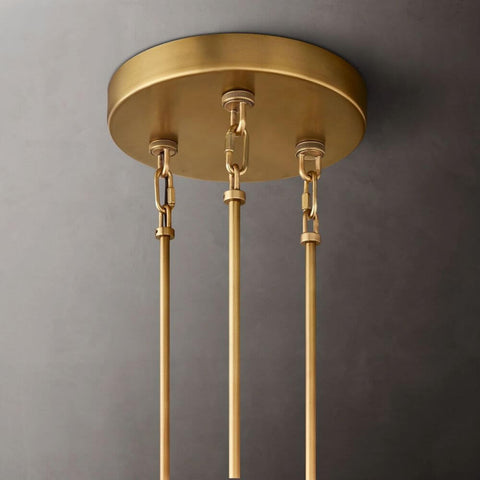 Samurai Clear Round Chandelier 52"D