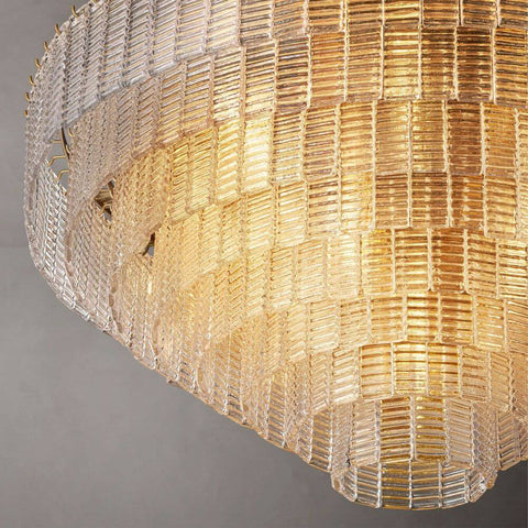 Samurai Clear Round Chandelier 41"D