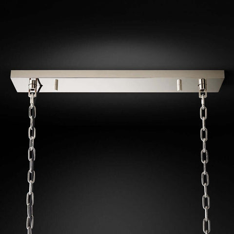 Ryan Tiered Rectangle Triangular Crystal Chandelier 49"W