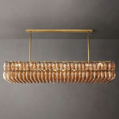 Tara Rectangle Single Chandelier 74''W