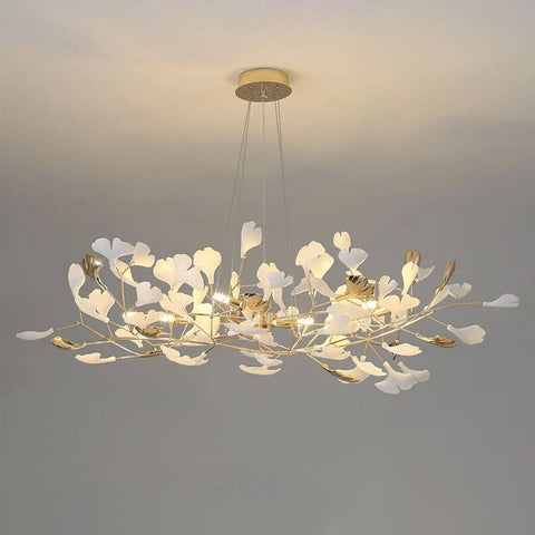 Unfolded Ceramic Ginkgo Leaf Chandelier