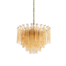 Golden Amber Murano Glass Chandelier