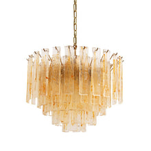 Golden Amber Murano Glass Chandelier