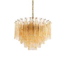 Golden Amber Murano Glass Chandelier