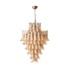Amber Cloud Murano Glass Petals Chandelier