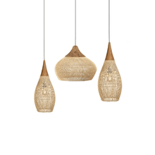 Braided Rattan Pendant Lamp