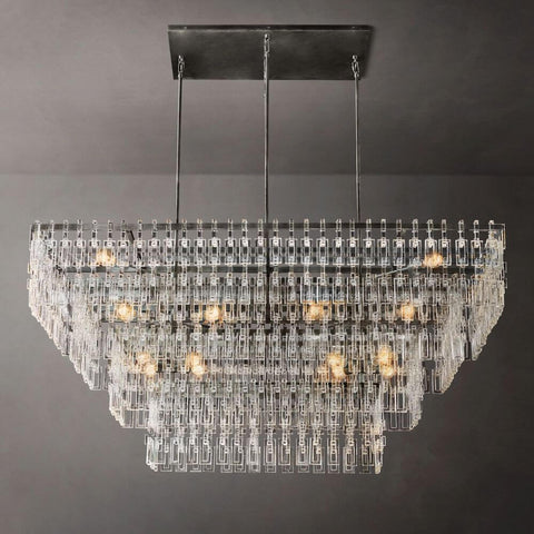 Nigel Rectangle Tiered Chandelier 71''W