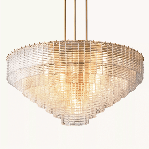 Samurai Clear Round Chandelier 52"D