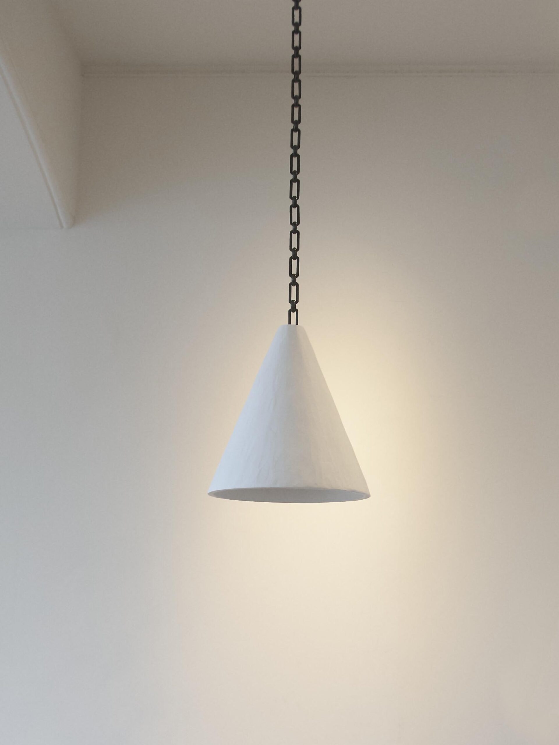 PLASTER CONE HANGING LIGHT