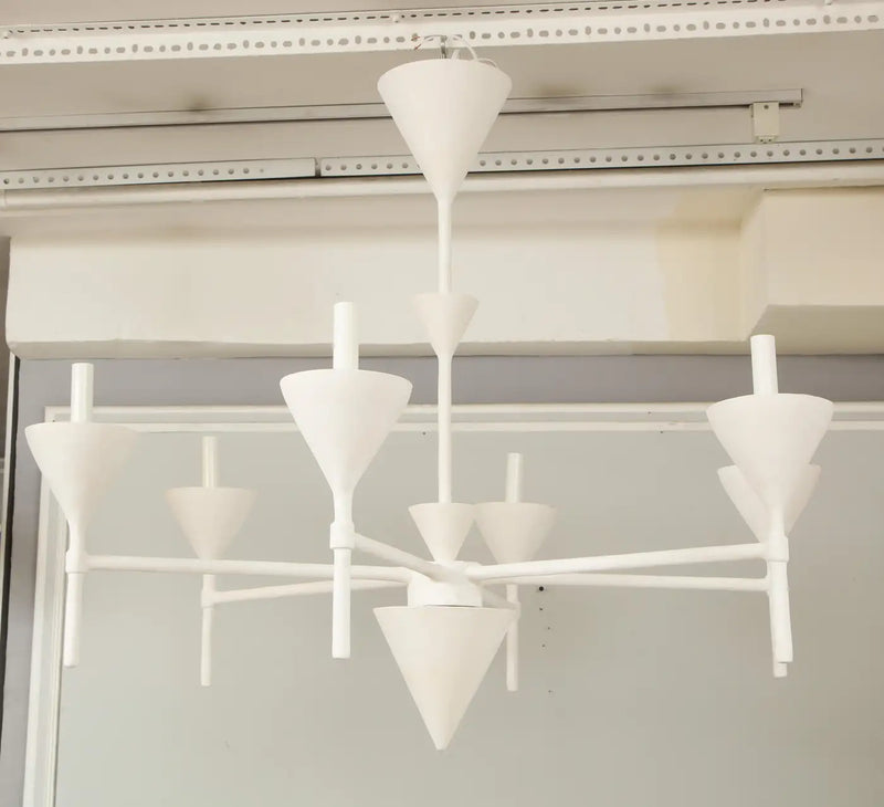 Custom Plaster Gaston Six-Arm Chandelier/ Fixture