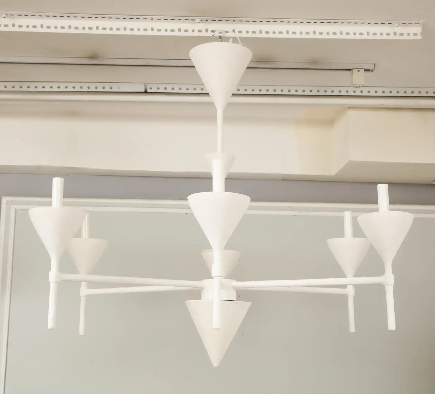 Custom Plaster Gaston Six-Arm Chandelier/ Fixture