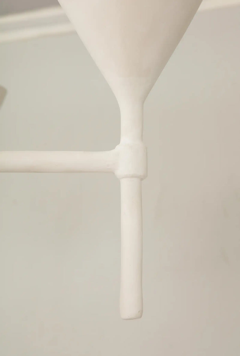 Custom Plaster Gaston Six-Arm Chandelier/ Fixture