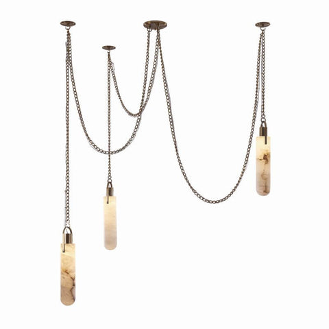 Della Flint 3-Light Alabaster Cluster Chandelier