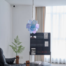 Aqua Blue Glass Murano Chandelier