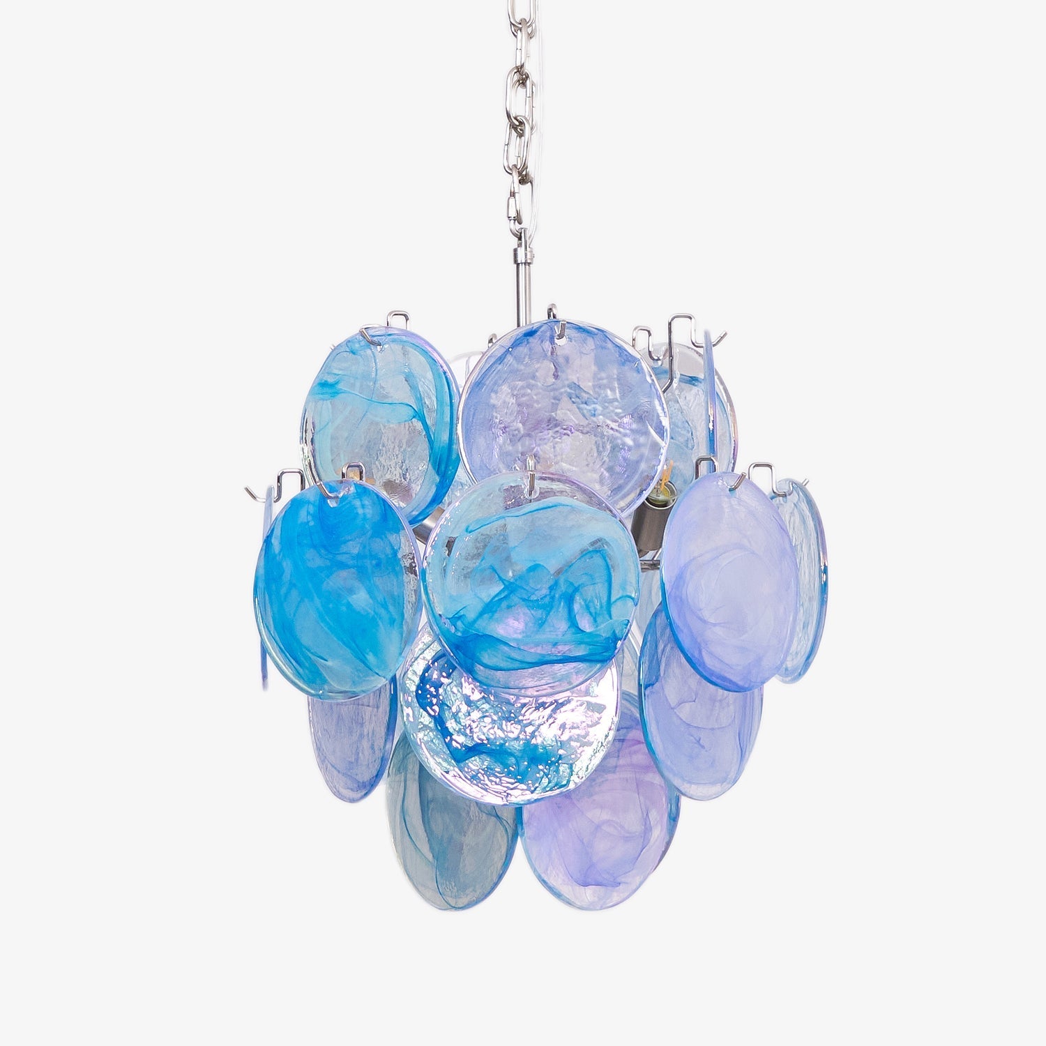 Aqua Blue Glass Murano Chandelier