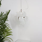 Aqua White Glass Murano Chandelier