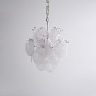 Aqua White Glass Murano Chandelier