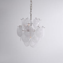 Aqua White Glass Murano Chandelier