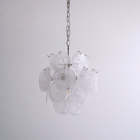 Aqua White Glass Murano Chandelier