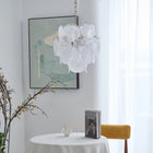 Aqua White Glass Murano Chandelier