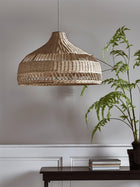Artisanal Rattan Dome Pendant Lamp