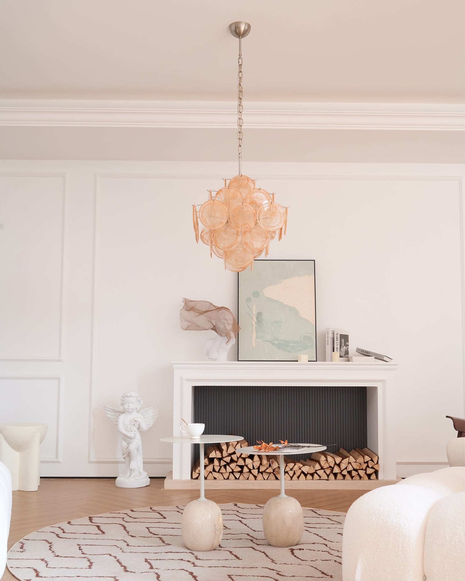 Aurelia Apricot Murano Glass Chandelier