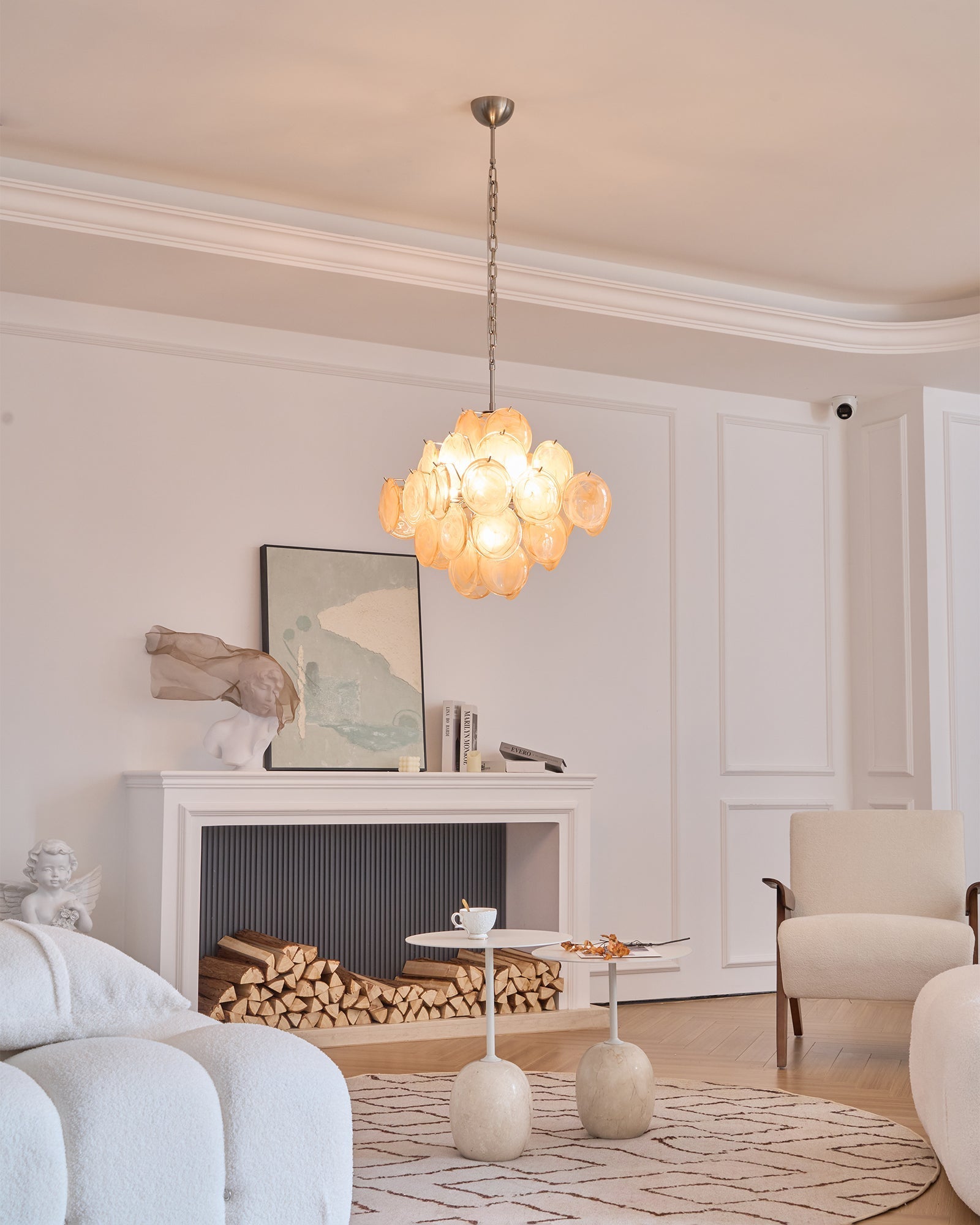 Aurelia Apricot Murano Glass Chandelier