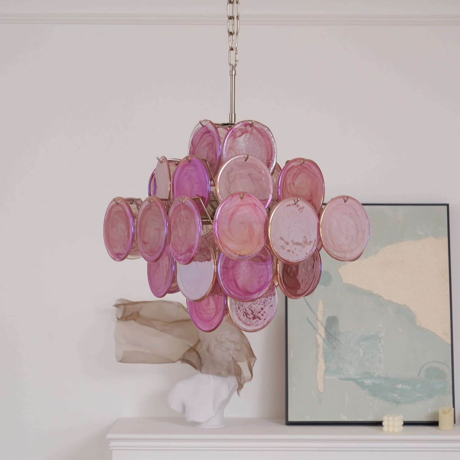 Aurelia Pink Murano Glass Chandelier