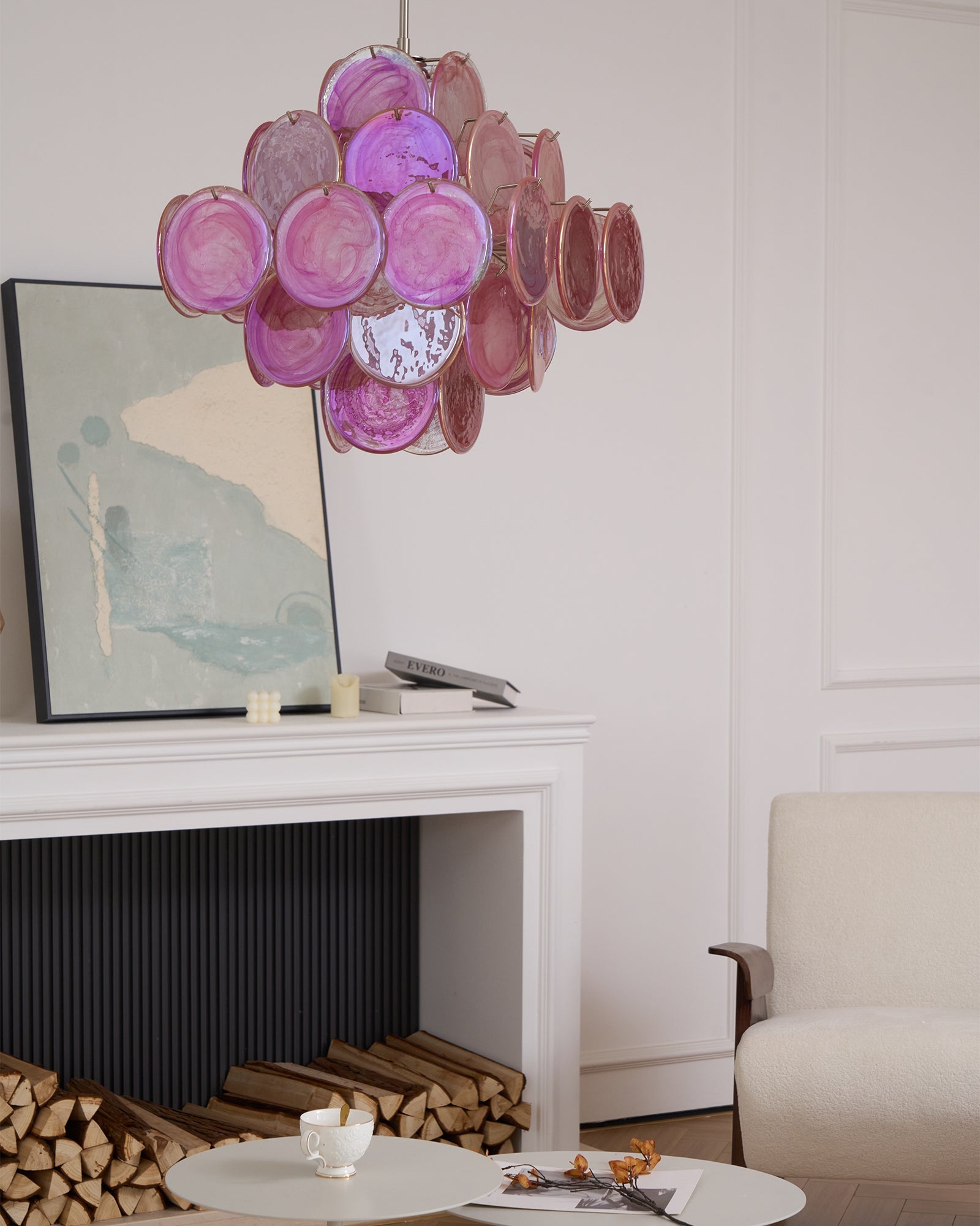 Aurelia Pink Murano Glass Chandelier