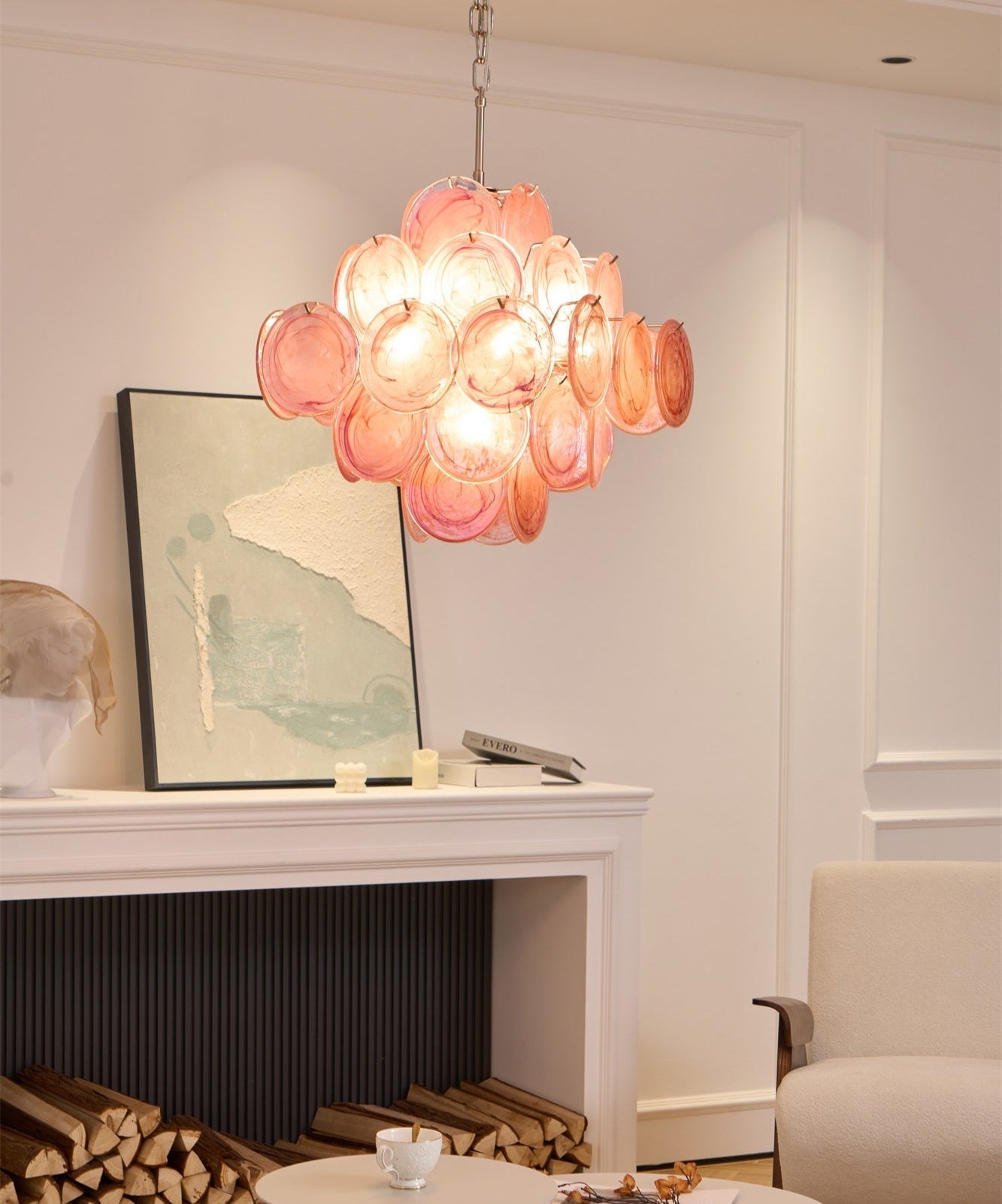 Aurelia Pink Murano Glass Chandelier
