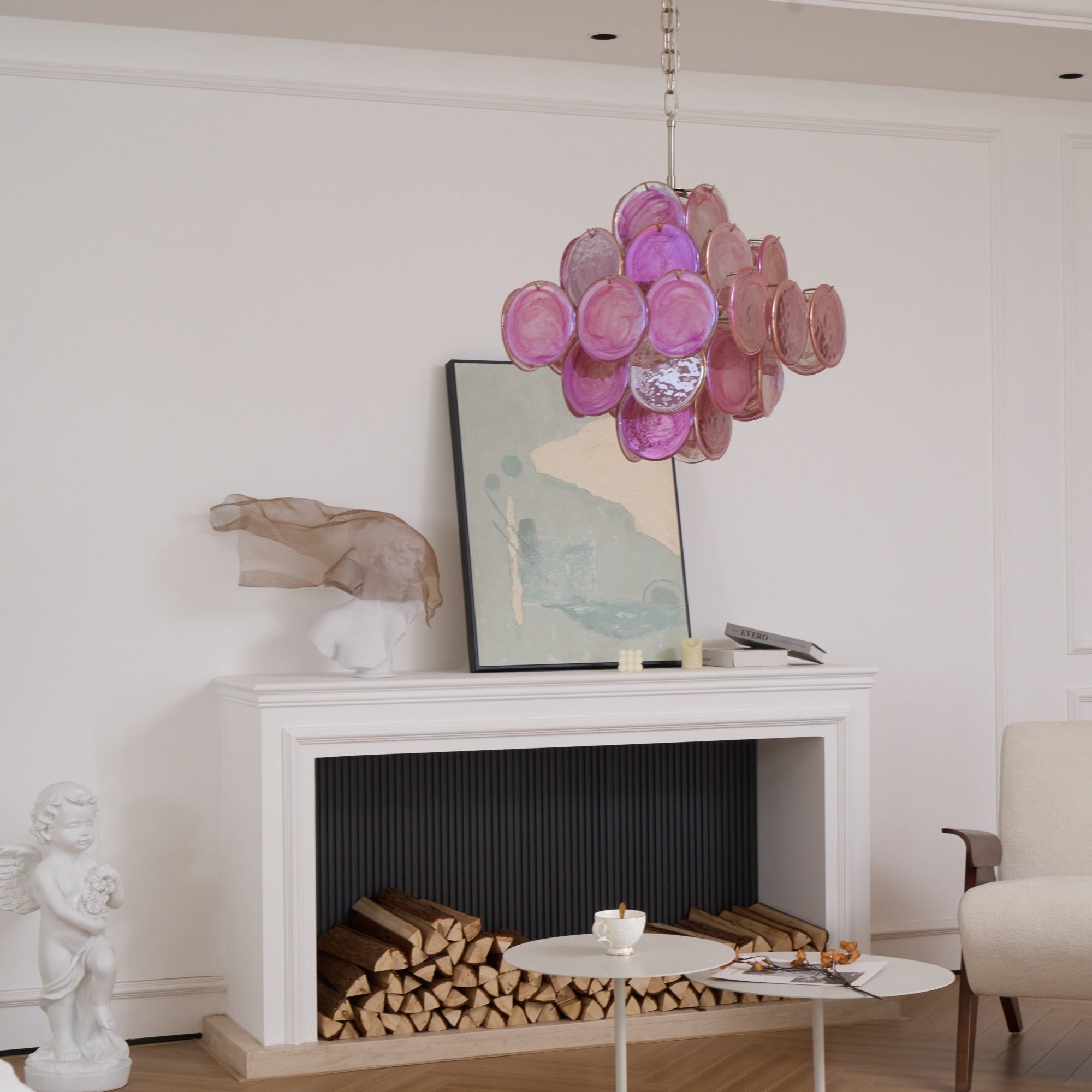 Aurelia Pink Murano Glass Chandelier