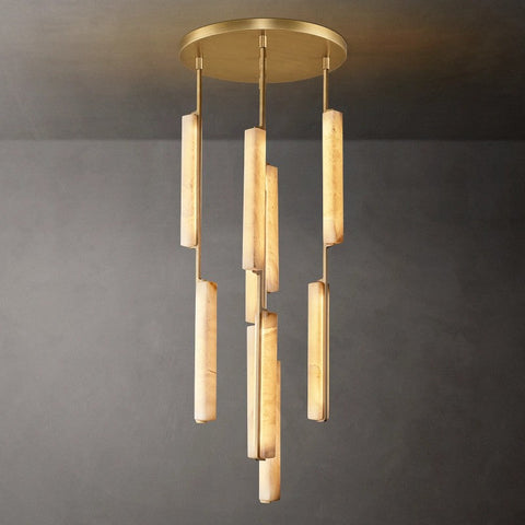 Audon Alabaster Round Chandelier 24"