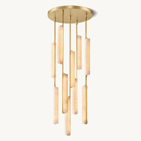 Audon Alabaster Round Chandelier 24"