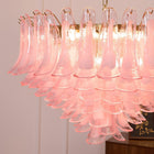 Blush Pink Glass Murano Chandelier