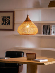 Braided Rattan Pendant Lamp